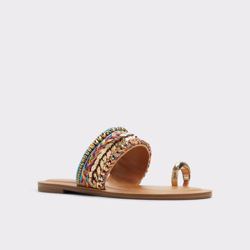 Aldo Beachwalk Multicolor Women's Flat Sandals Multicolor Sandals Women - Image 4
