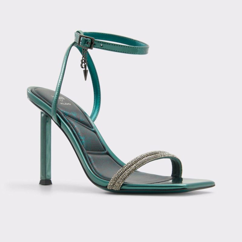 Aldo Bewitching Dark Green Women's Strappy Sandals Sandals Dark Green Women - Image 5