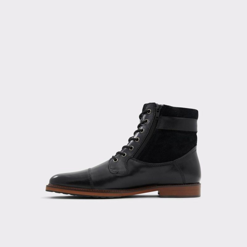 Aldo Black Boots Constantine Black Men's Lace-Up Boots Men - Image 4