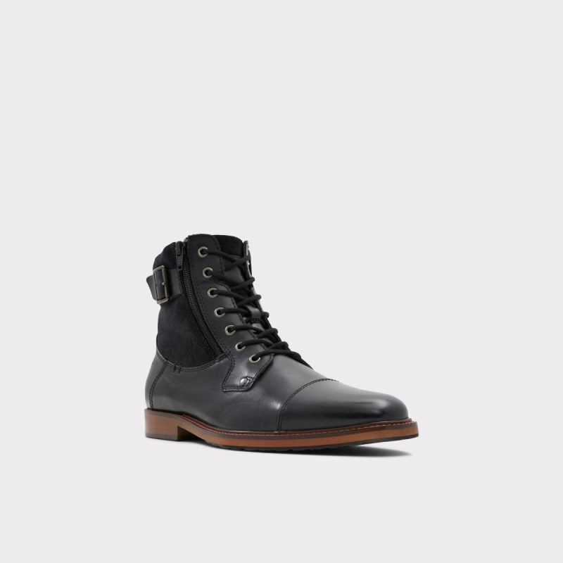 Aldo Black Boots Constantine Black Men's Lace-Up Boots Men - Image 5