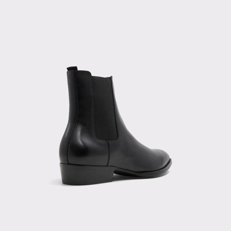 Aldo Black Leather Smooth Boots Bert Black Leather Smooth Men's Dress Boots Men - Image 3