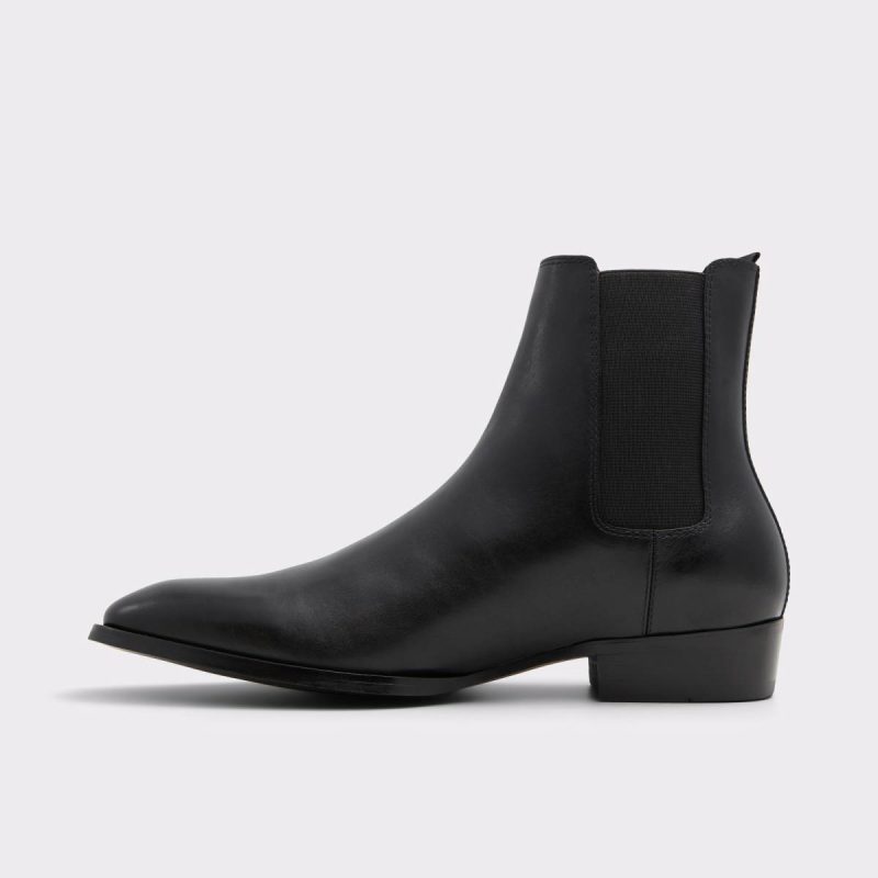 Aldo Black Leather Smooth Boots Bert Black Leather Smooth Men's Dress Boots Men - Image 4