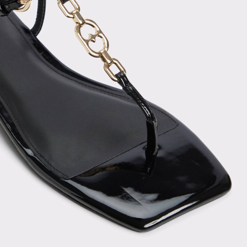 Aldo Black Lorenza Black Women's Flat Sandals Sandals Women - Image 5