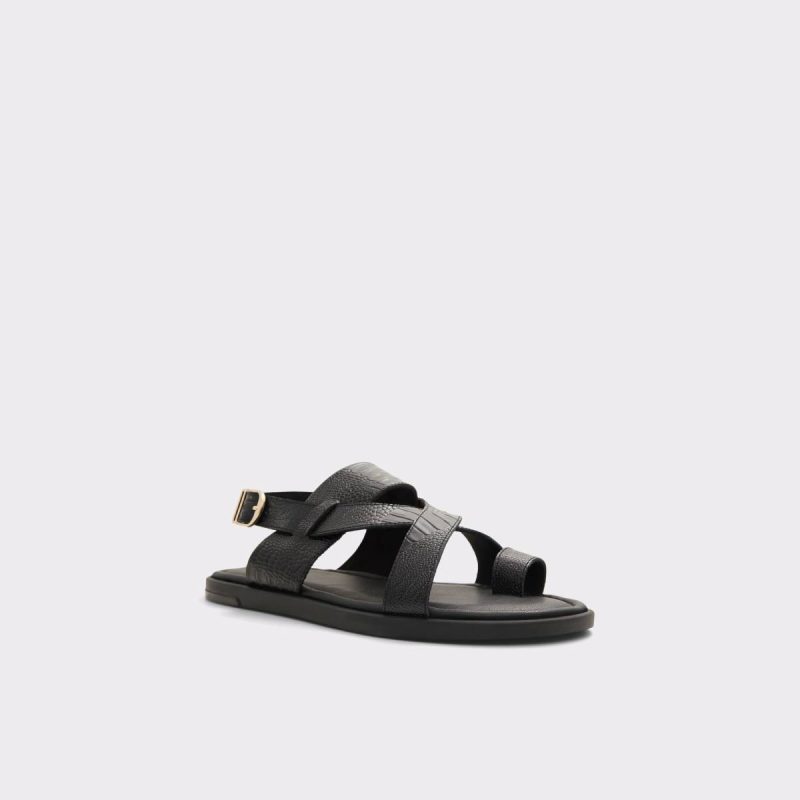 Aldo Black Men Zaino Black Men's Sandals & Slides Sandals & Slides - Image 4