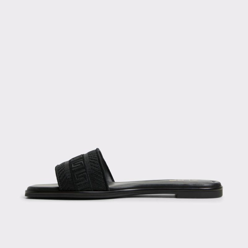 Aldo Black Sandals Oceania Black Women's Flat Sandals Women - Image 3