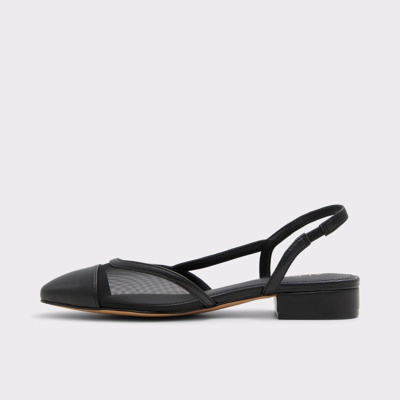 Aldo Black Textile Mesh Clementinne Black Textile Mesh Women's Ballet Flats Women Heels - Image 3