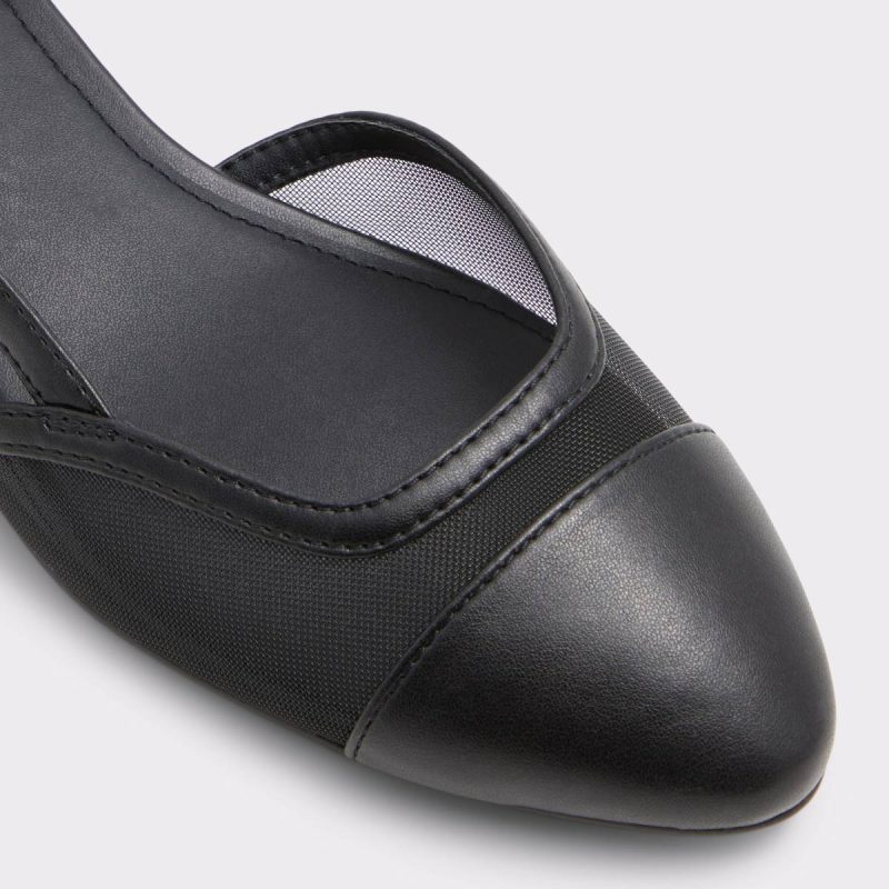 Aldo Black Textile Mesh Clementinne Black Textile Mesh Women's Ballet Flats Women Heels - Image 5