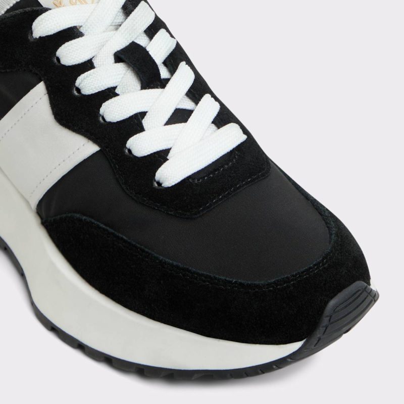 Aldo Black/White Proader Black/White Women's Athletic Sneakers Sneakers Women - Image 5