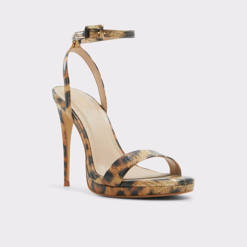 Aldo Brown Multi Heels Women Kat Brown Multi Women's Heeled Sandals - Image 4