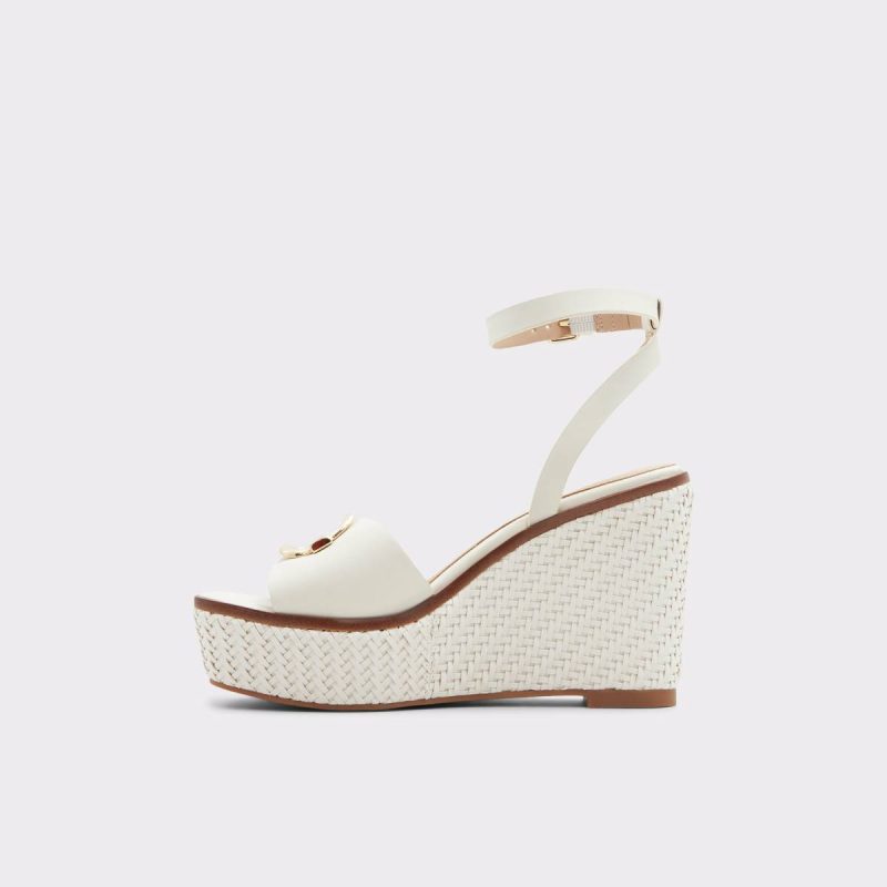 Aldo Carrabriria Open White Women's Wedges Open White Women Heels - Image 3