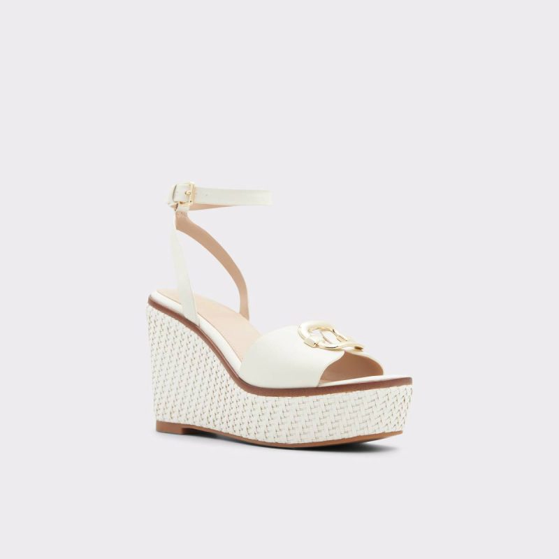 Aldo Carrabriria Open White Women's Wedges Open White Women Heels - Image 4