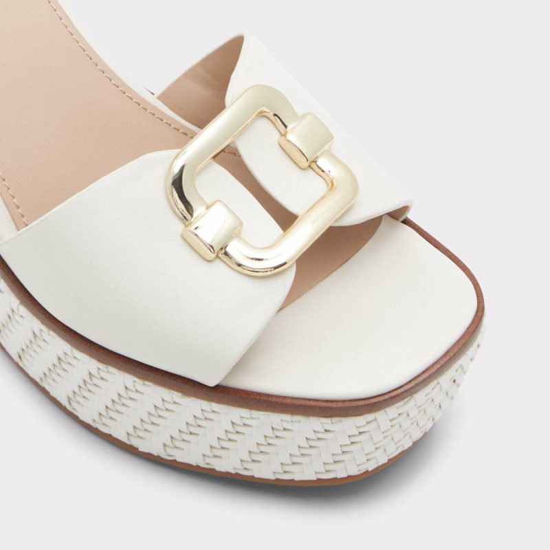 Aldo Carrabriria Open White Women's Wedges Open White Women Heels - Image 5