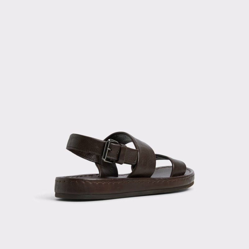 Aldo Dark Brown Men Wiley Dark Brown Men's Sandals & Slides Sandals & Slides - Image 3