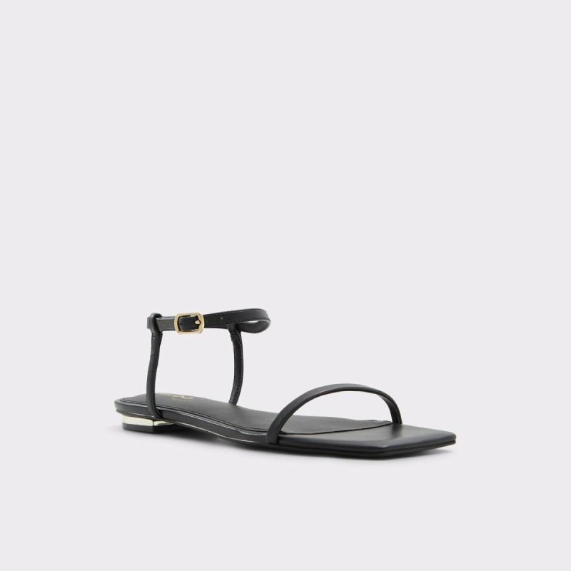 Aldo Darlena Black Women's Flat Sandals Sandals Women Black - Image 4
