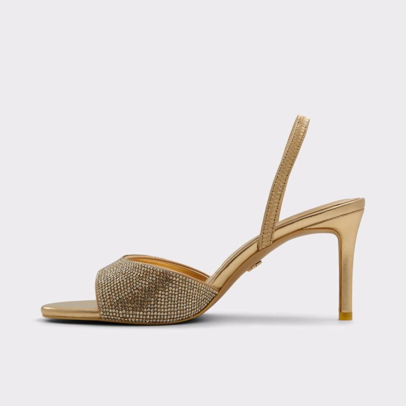 Aldo Heels Aitana Gold Women's Heeled Sandals Gold Women - Image 3
