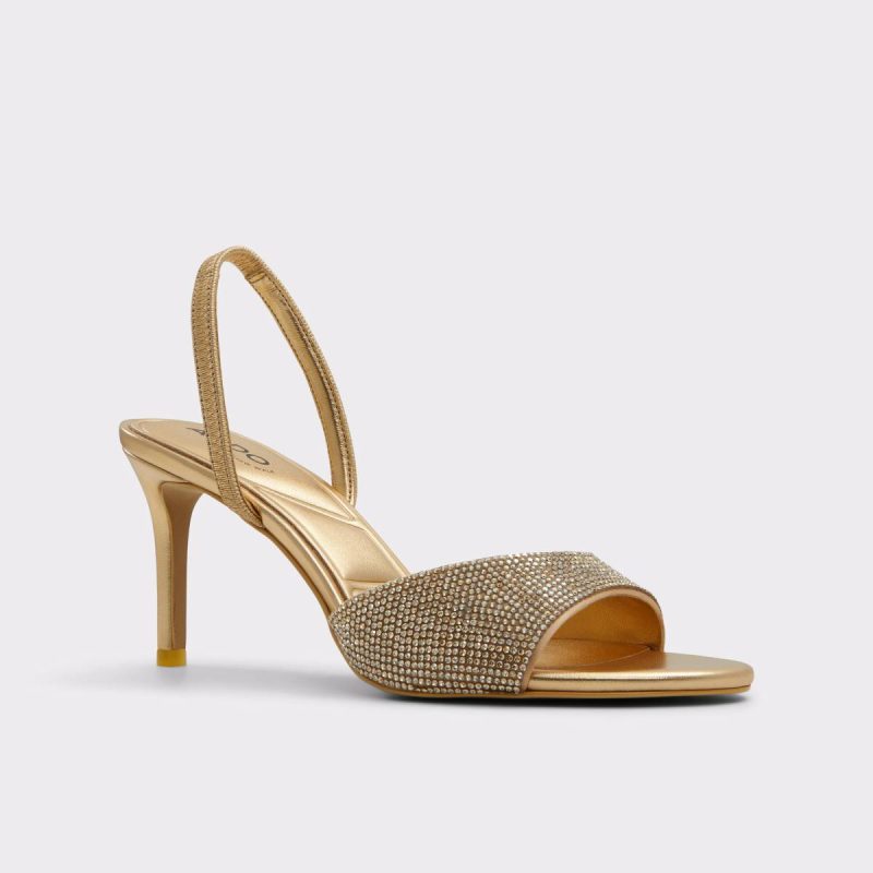 Aldo Heels Aitana Gold Women's Heeled Sandals Gold Women - Image 4