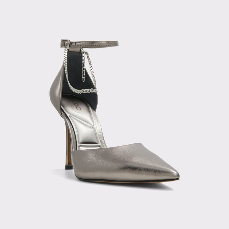 Aldo Heels Grey Women Aurelina Grey Women's Strappy Heels - Image 4