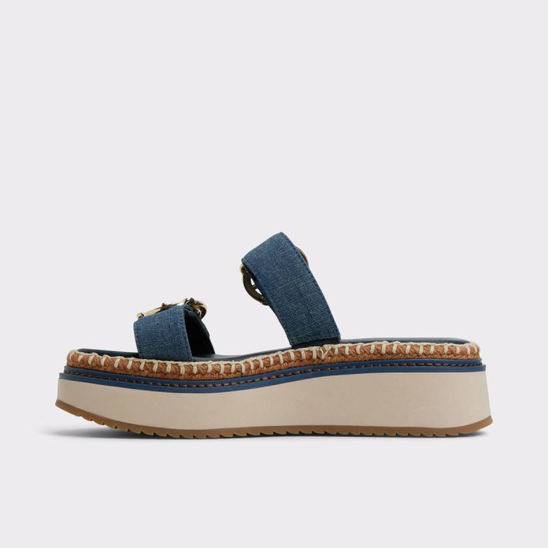 Aldo Kaeithien Dark Blue Women's Platform Sandals Dark Blue Sandals Women - Image 3