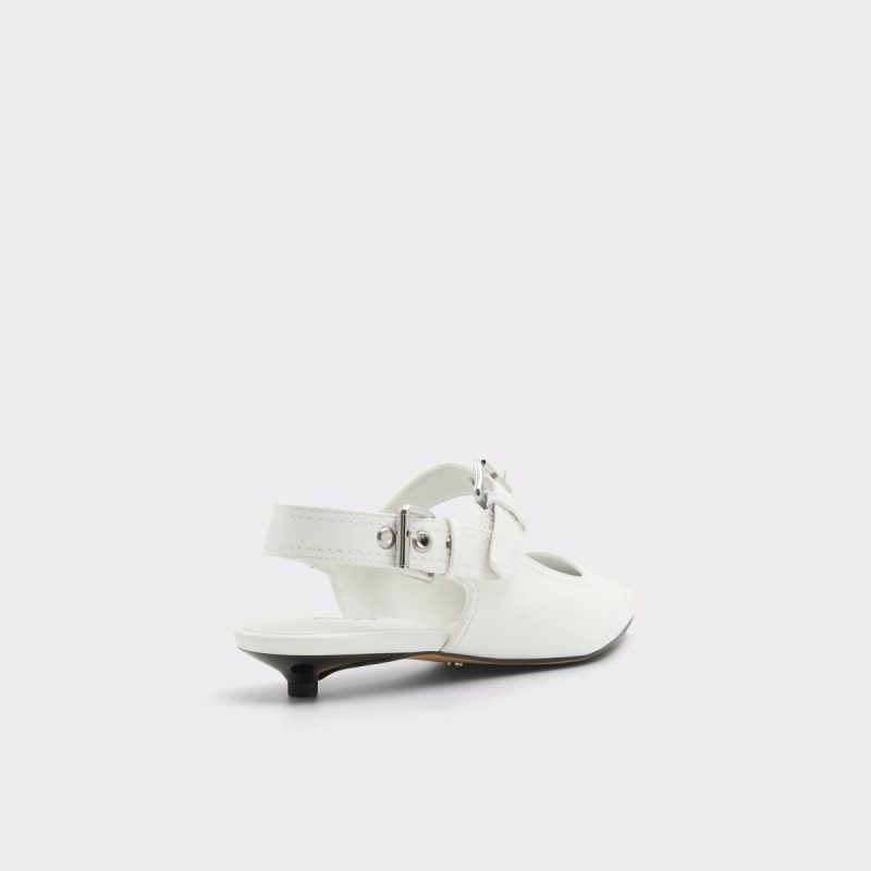 Aldo Kellya White Women's Slingbacks Women White Heels - Image 3