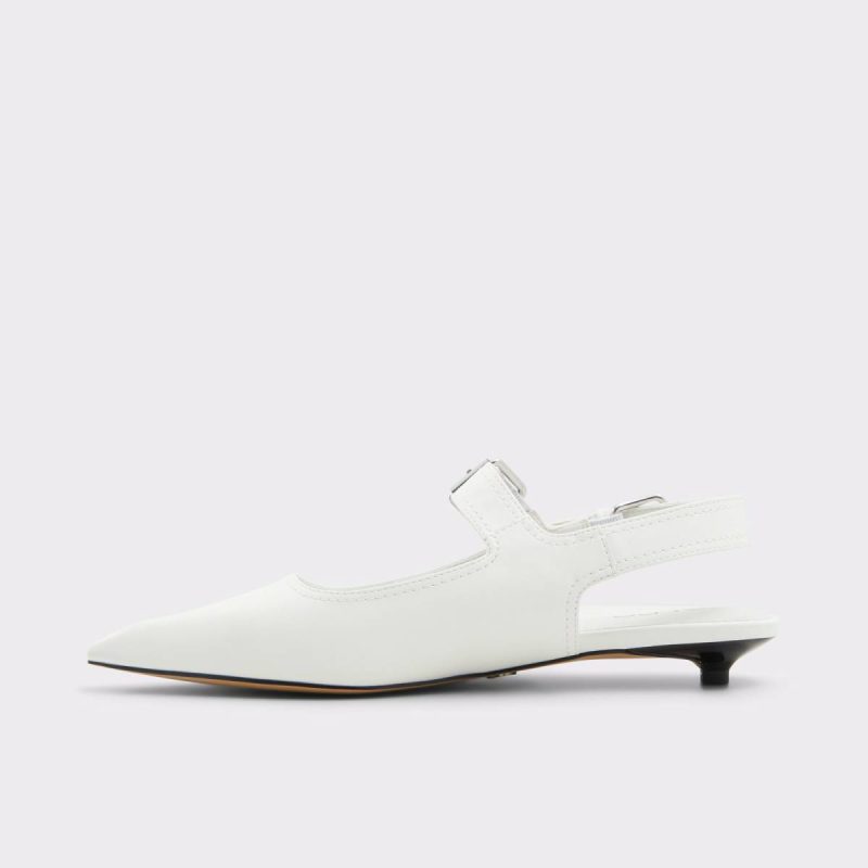 Aldo Kellya White Women's Slingbacks Women White Heels - Image 4