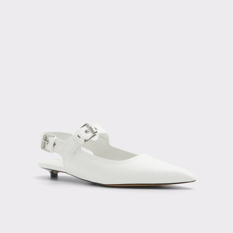 Aldo Kellya White Women's Slingbacks Women White Heels - Image 5