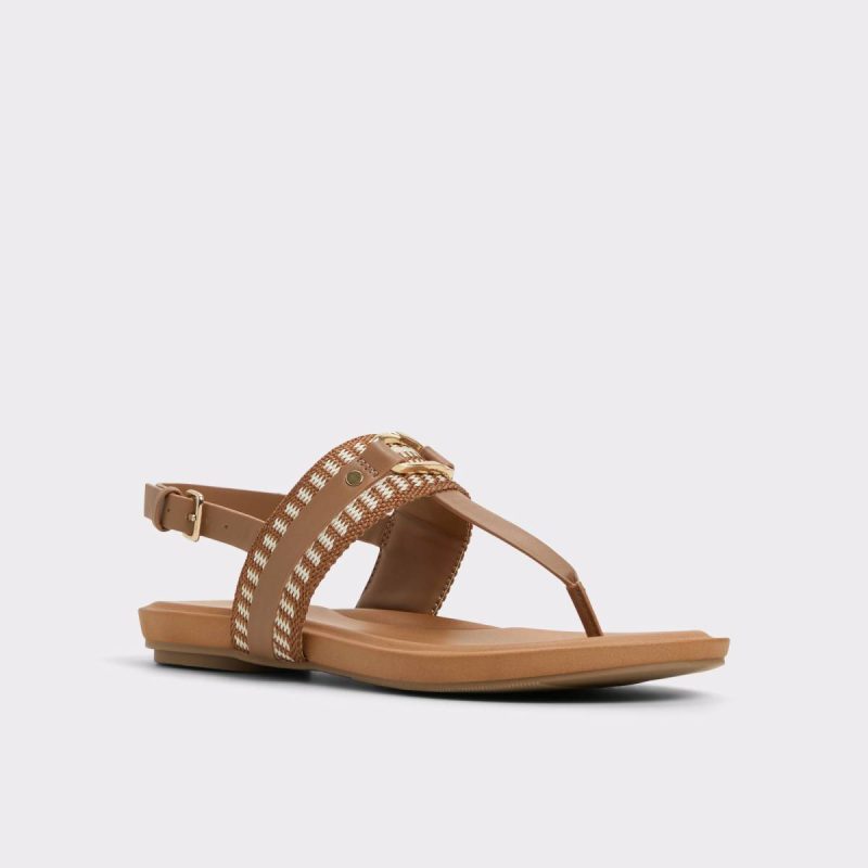 Aldo Medium Brown Taylen Medium Brown Women's Footbed Sandals Women Sandals - Image 4