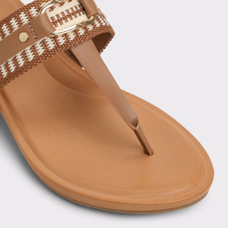 Aldo Medium Brown Taylen Medium Brown Women's Footbed Sandals Women Sandals - Image 5