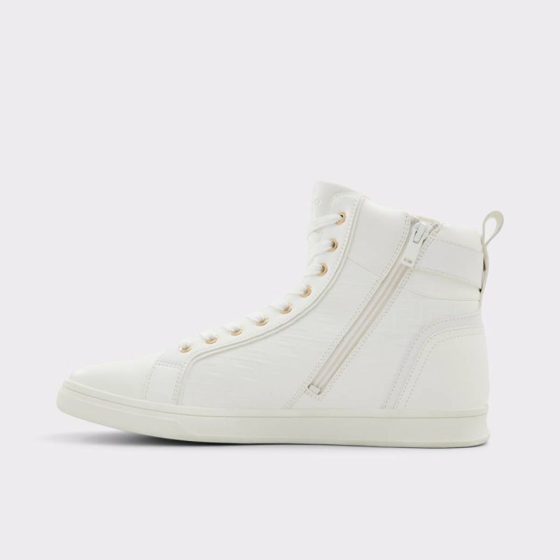 Aldo Men Corydon White Men's High Top Sneakers White - Image 3