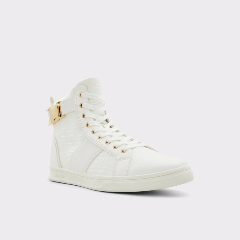 Aldo Men Corydon White Men's High Top Sneakers White - Image 4