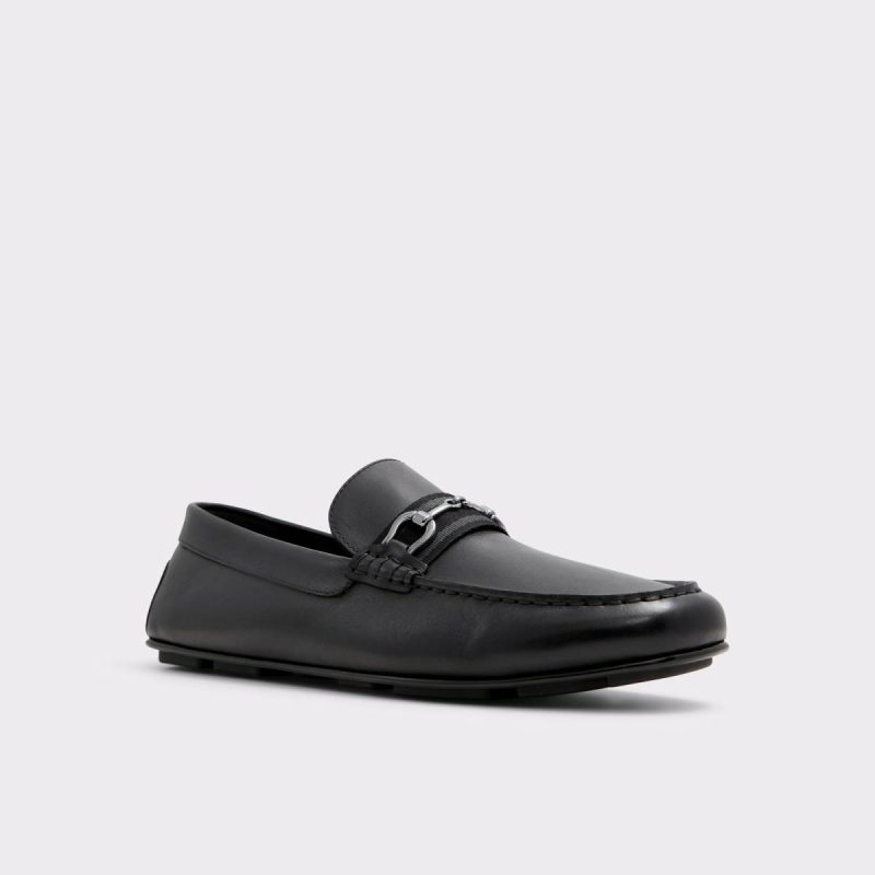 Aldo Men Loafers & Slip-Ons Black Leather Smooth Spanner Black Leather Smooth Men's Hybrid Shoes - Image 4