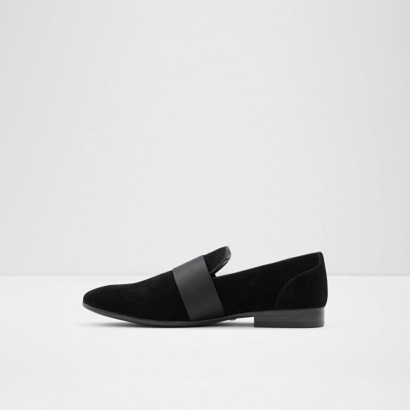 Aldo Open Black Leather Suede Asaria Open Black Leather Suede Men's Loafers & Slip-Ons Men Loafers & Slip-Ons - Image 3