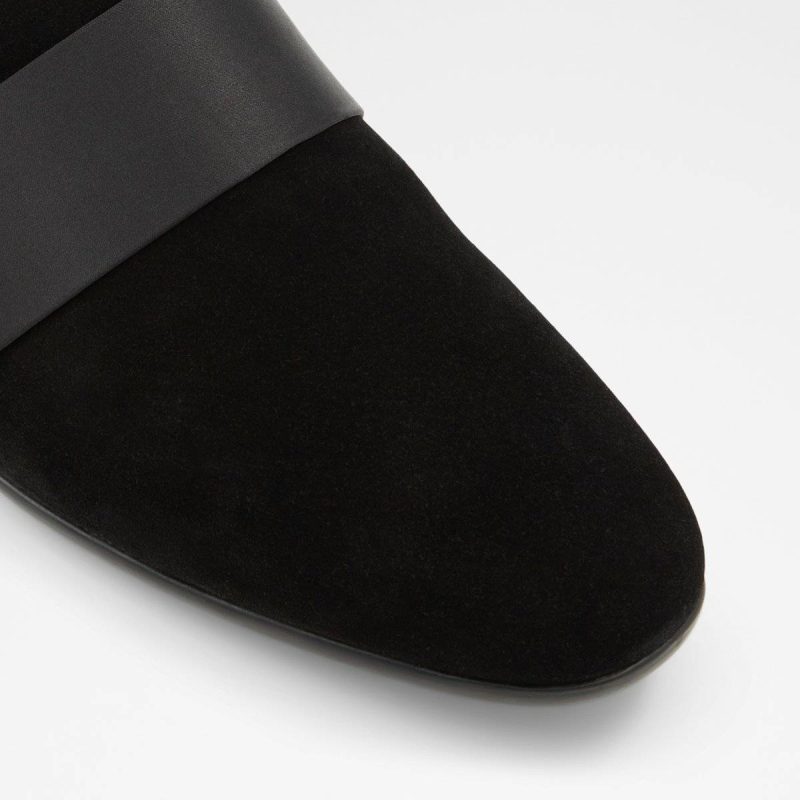 Aldo Open Black Leather Suede Asaria Open Black Leather Suede Men's Loafers & Slip-Ons Men Loafers & Slip-Ons - Image 5