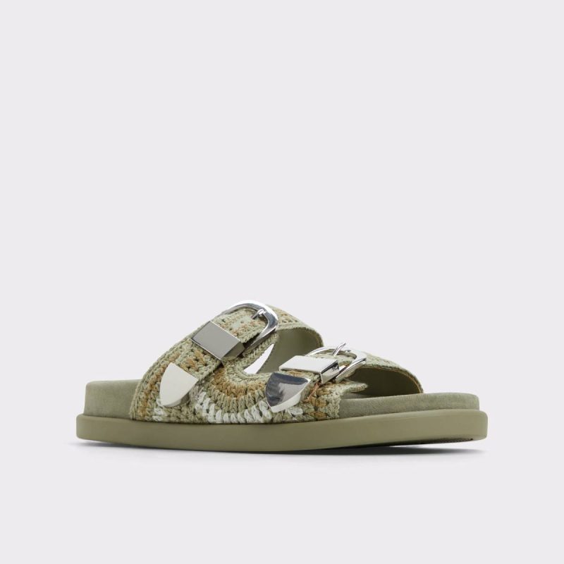 Aldo Sandals Khaki Women Bohodream Khaki Women's Footbed Sandals - Image 4