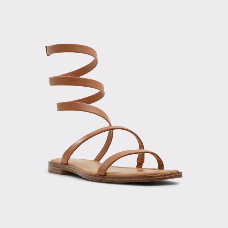 Aldo Sandals Women Spinella Medium Brown Women's Flat Sandals Medium Brown - Image 4