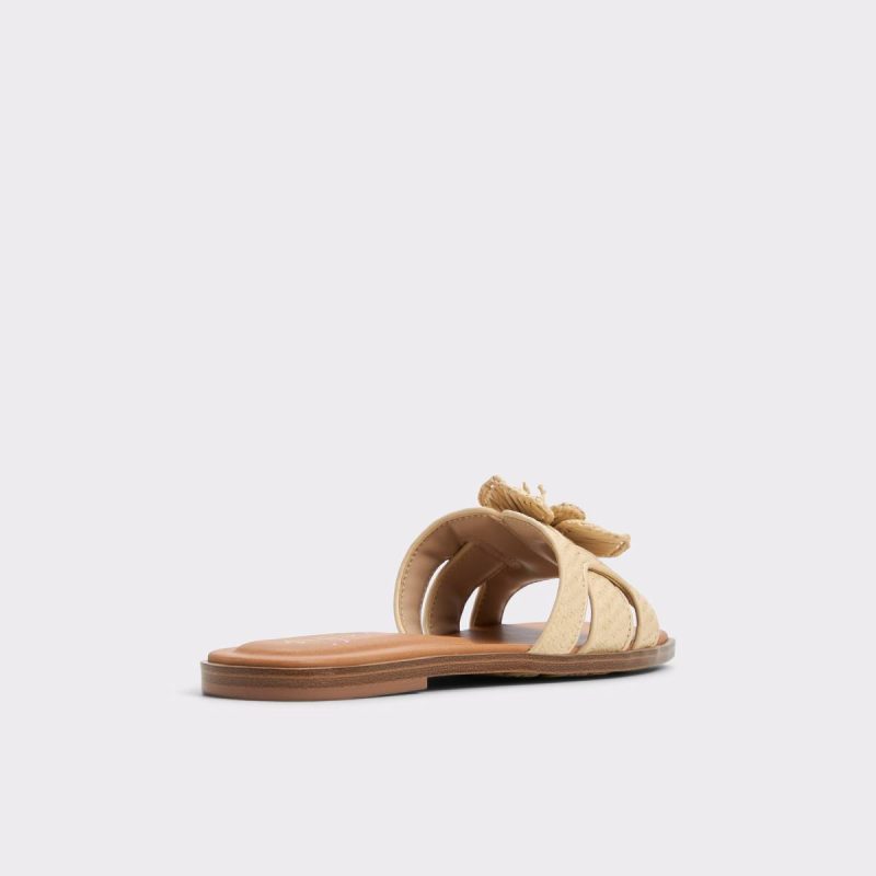 Aldo Seaflower Light Beige Women's Flat Sandals Women Light Beige Sandals - Image 3