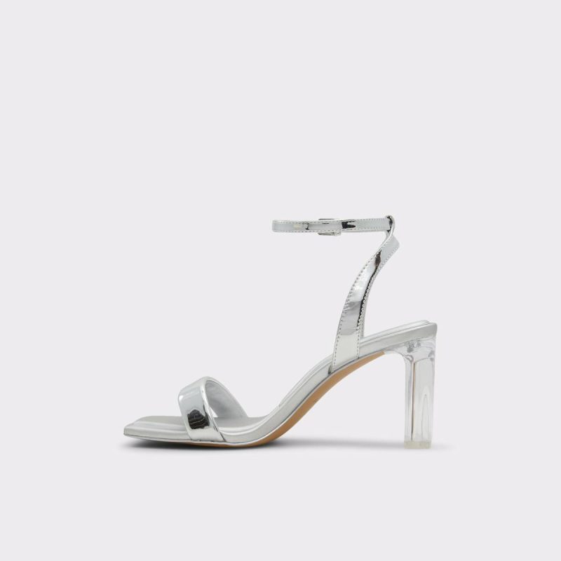 Aldo Silver Women Aurorai Silver Women's Block Heels Heels - Image 3