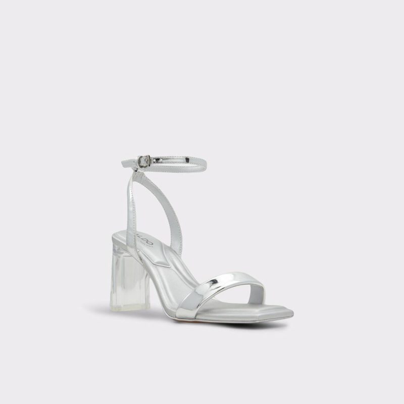 Aldo Silver Women Aurorai Silver Women's Block Heels Heels - Image 4