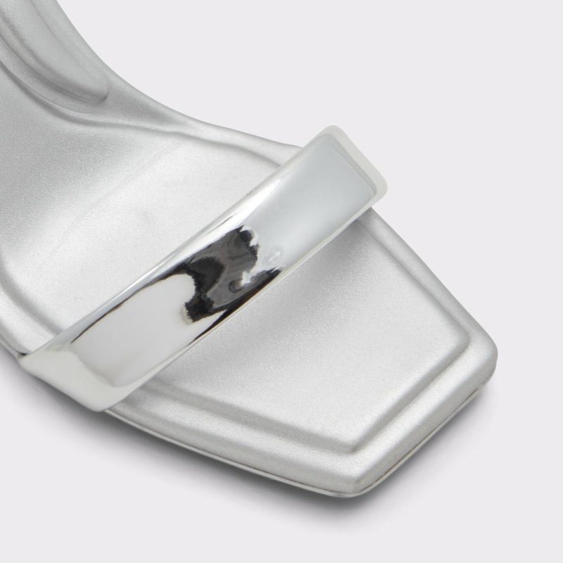 Aldo Silver Women Aurorai Silver Women's Block Heels Heels - Image 5