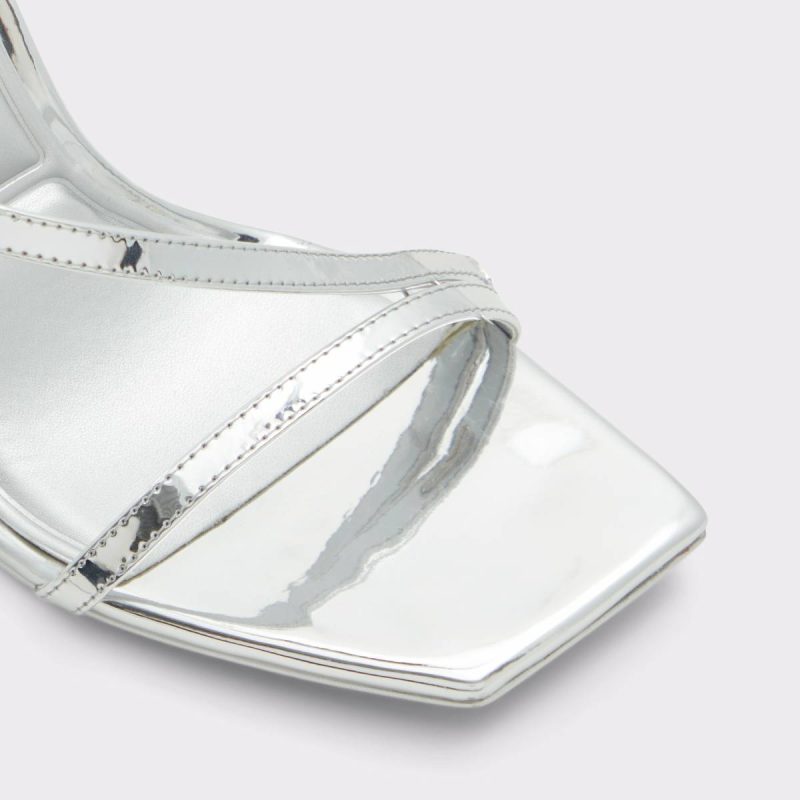 Aldo Silver Women Sandals Scintilla Silver Women's Strappy Sandals - Image 5