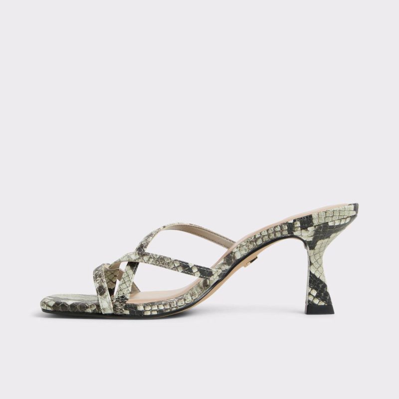Aldo White/Black Heels Calypsa White/Black Women's Animal Print Women - Image 3
