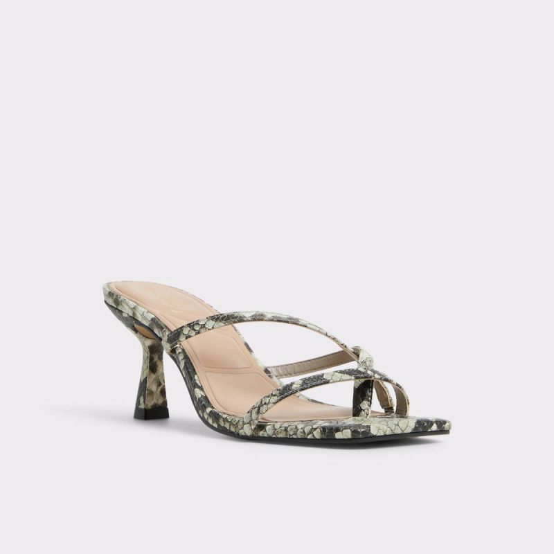 Aldo White/Black Heels Calypsa White/Black Women's Animal Print Women - Image 4