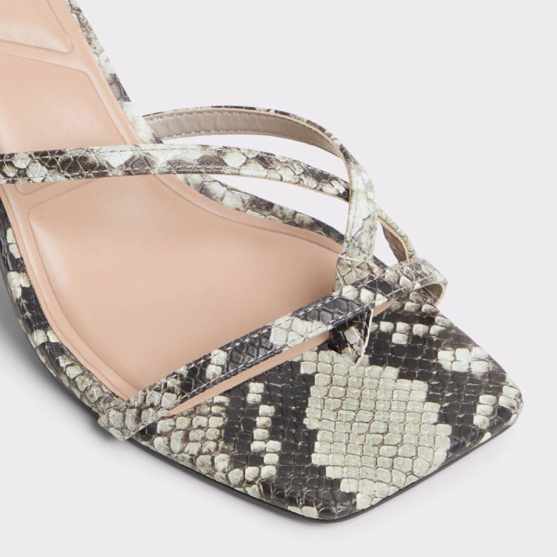 Aldo White/Black Heels Calypsa White/Black Women's Animal Print Women - Image 5