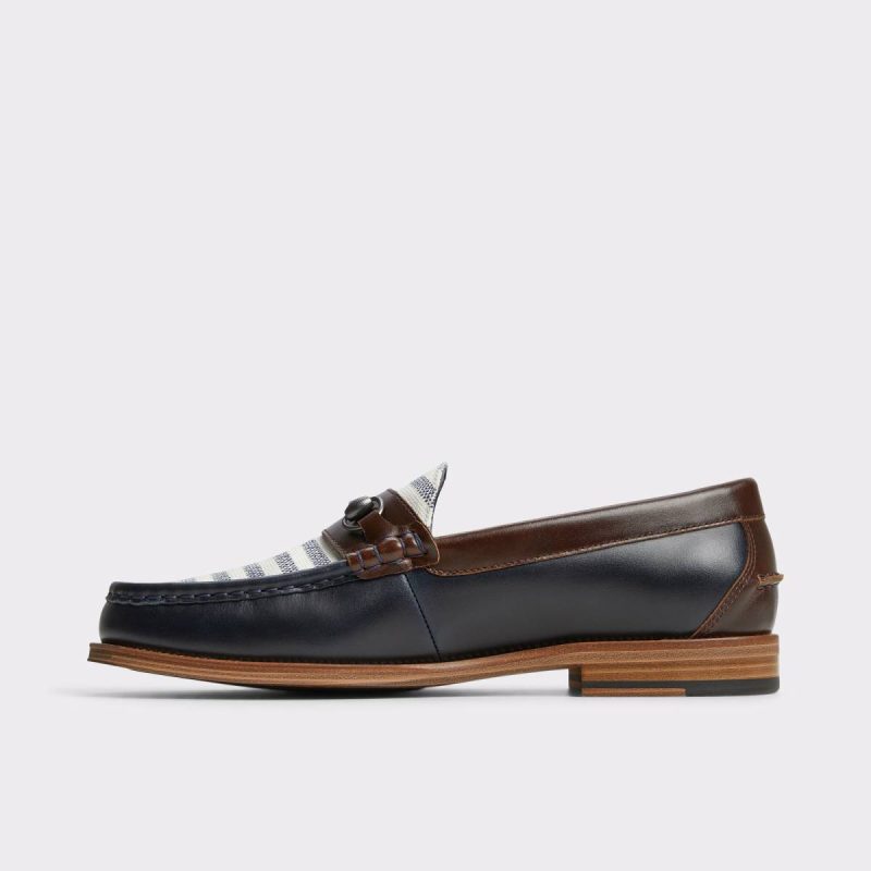 Aldo Wildwood Navy Men's Dress Shoes Men Navy Loafers & Slip-Ons - Image 3