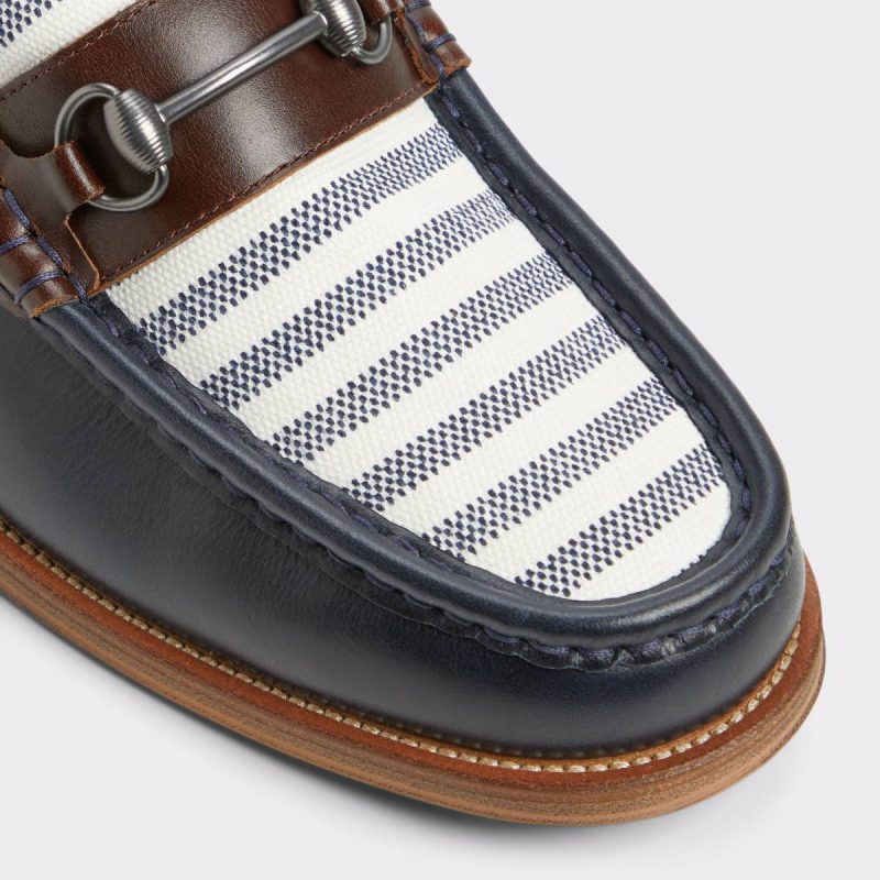Aldo Wildwood Navy Men's Dress Shoes Men Navy Loafers & Slip-Ons - Image 5