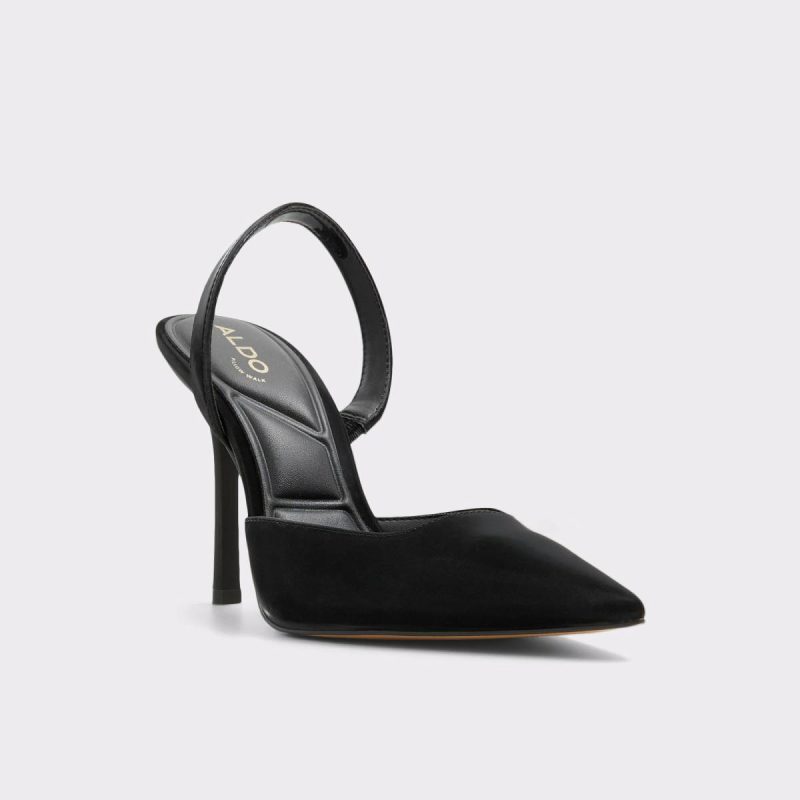 Aldo Women Black Berolden Black Women's Slingbacks Heels - Image 4