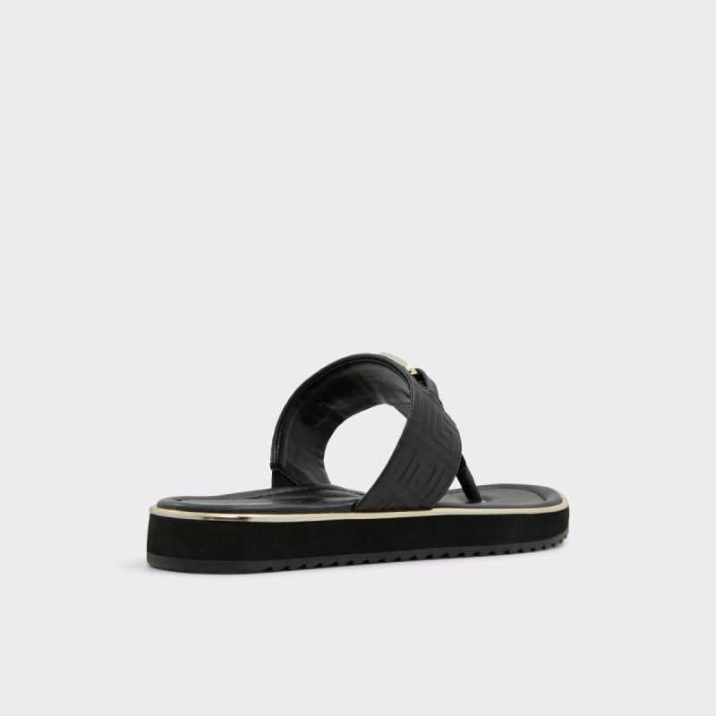 Aldo Women Black Sandals Adirahar Black Women's Flat Sandals - Image 2