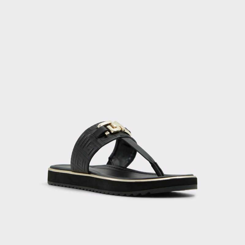 Aldo Women Black Sandals Adirahar Black Women's Flat Sandals - Image 4