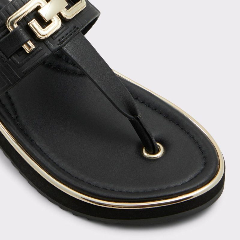 Aldo Women Black Sandals Adirahar Black Women's Flat Sandals - Image 5
