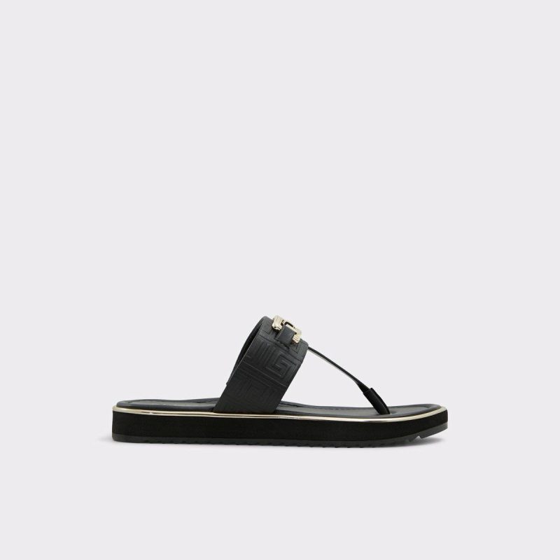 Aldo Women Black Sandals Adirahar Black Women's Flat Sandals