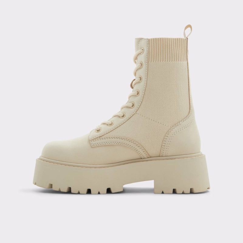 Aldo Women Boots Beige Talaleryknit Beige Women's Combat Boots - Image 3